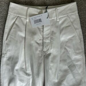#NWT Anine Bing White/Ivory Leather Pants